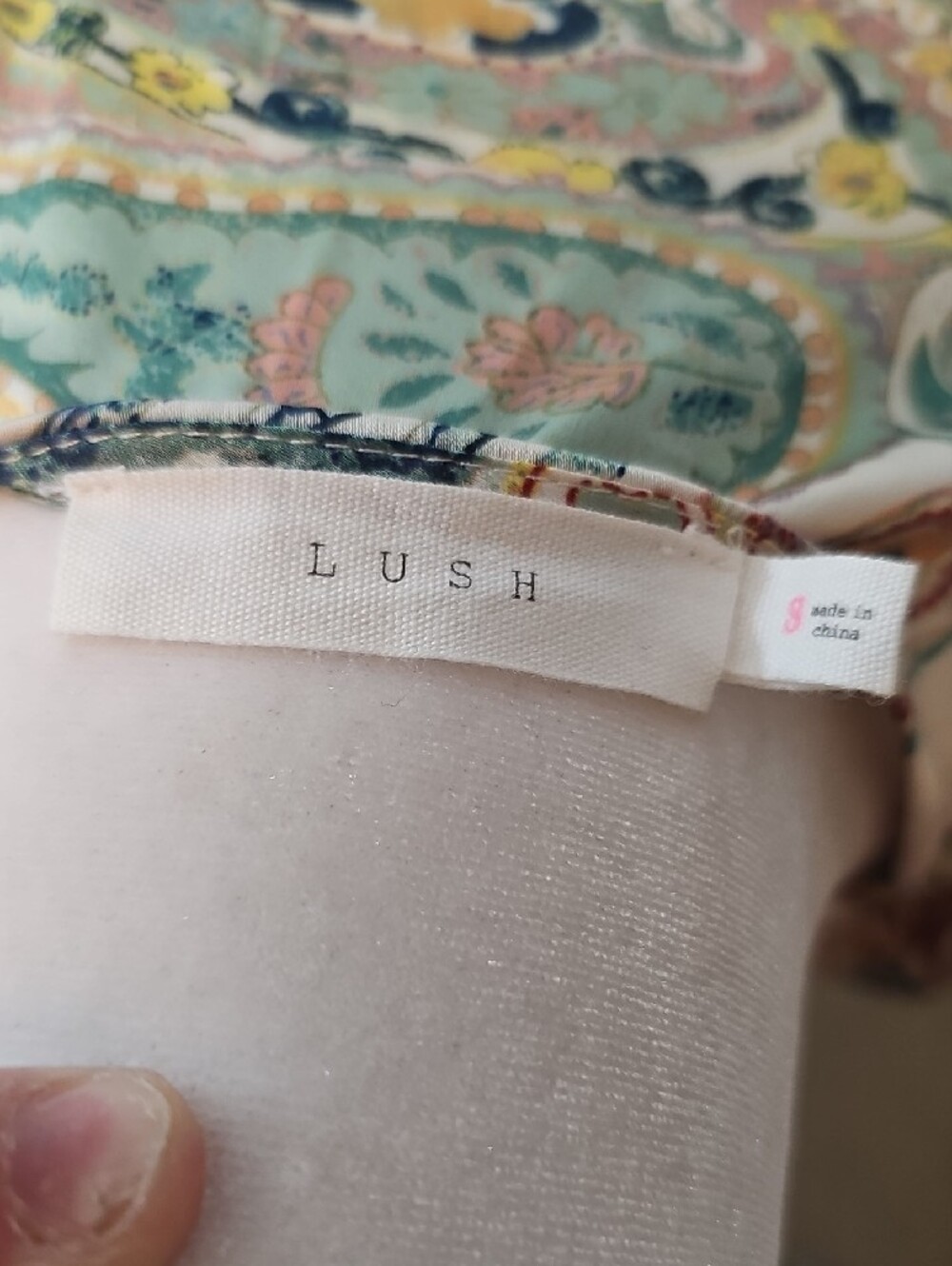 Lush Cream Paisley Wrap Maxi Dress - Picture 2 of 12